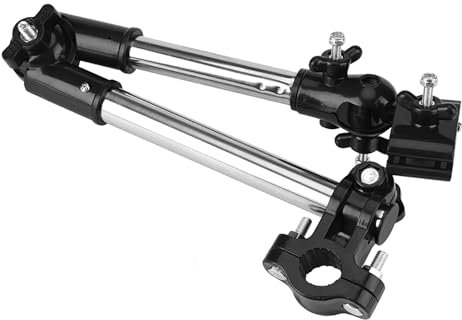 Nimomo Soporte para Paraguas Ajustable, Paragüeros Ajustable de 360 ​​​​° Montaje Elástico Cochecito bebé Silla Bicicleta (Negro)