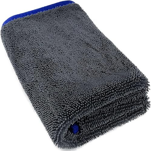 Airlab XXL Panno Microfibra Asciugatura Auto Moto Professionale 90x60 CM, 600GSM Asciugamani Assorbenti Senza Aloni Rapido Lavaggio Catturapolvere Lucidatura, Panni Stracci Pulizia Bagno Cucina Vetri