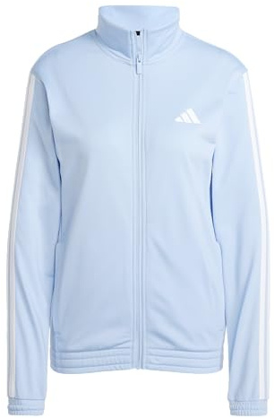 adidas Tricot 3-Stripes Track Top Maglia di Tuta, Blu/Bianco, L Donna