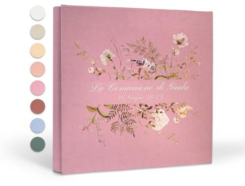 Libro de visitas de boda - Libro de visitas personalizado - Libro de dedicatoria con cubierta de ante 60 páginas (Camoscio, 30x30 60 pagine)