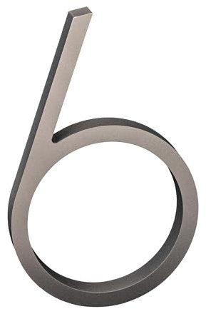 nanlyiau número de casa números casa exterior adhesivo 5in numeros casa exterior modernos 3d Número de buzón numeros casa exterior Producción de acrílico(Plata 6)