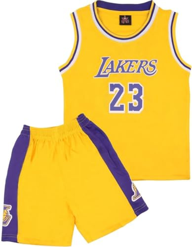 EZB Kids Basketball 2-Piece Performance Tank Top Training Jersey Top and Shorts Set | Childrens Basketball Sports Kit for Boys & Girls
