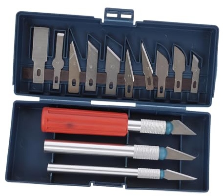 VILLCASE 13pezzi Per e Incisione Precisione Per Modellismo e Riparazioni Per Affilatura Blu