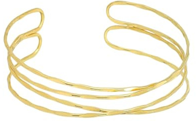 Gold Arm Cuff, Multi-layer Crossing Arm Bracelet, Adjustable Opening Upper Arm Cuff for Women's Dating, Festival, Party, Performance