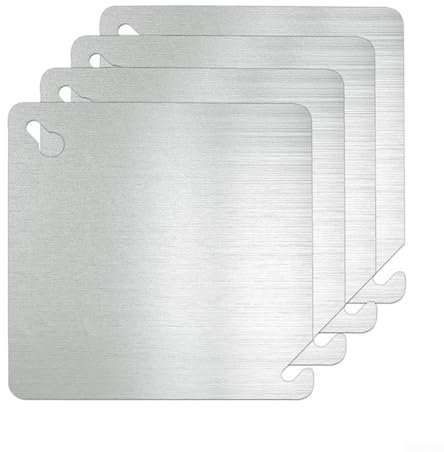 Essential 4 Stück Abzweigdosen-Abdeckplatten, stabiles Metall für sichere elektrische Installationen
