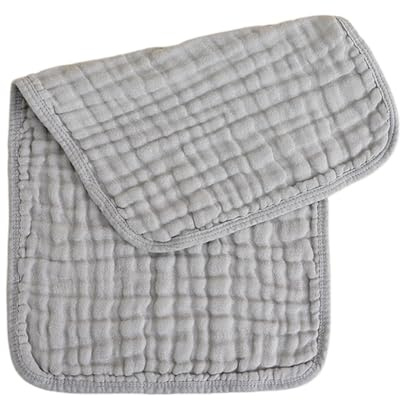 Asudaro Mullwindeln Spucktücher Baby 25 x 50cm Mulltücher,Musselin Tuch Baby Saugstark Waschlappen Baumwolle Tücher Faltwindeln für Baby, Mulltücher Baby saugstarke für Jungen Mädchen(hellgrau)