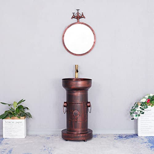 Moderno juego de tocador de baño blanco con lavabo montado en la pared, armario de tocador de baño con fregadero, mueble de baño pequeño con estante de almacenamiento (I)