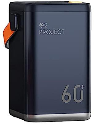 Power Bank 60000Mah Snabbladdning Fyra USB-portar Utomhusmobil med stor kapacitet, Power Bank Bärbar 37W Energilagring Powerbank, Smarttelefon, surfplatta och mer,Blå