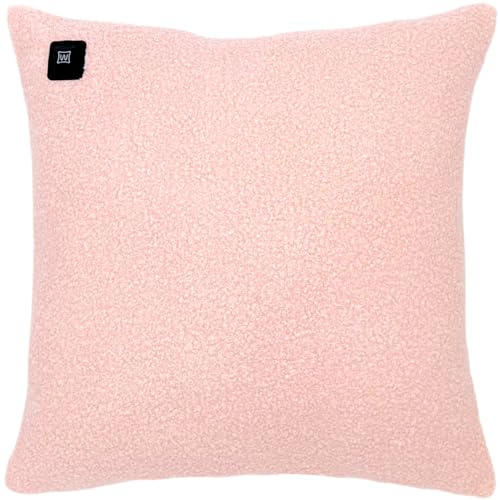 Warmpi® Kabelloses Heizkissen mit Akku (10.000mAh) – Teddy-Bouclé in Rosa – Beheiztes Kissen/Wärmekissen hat auch 2,5m Kabel für Erwärmung über Steckdose oder USB