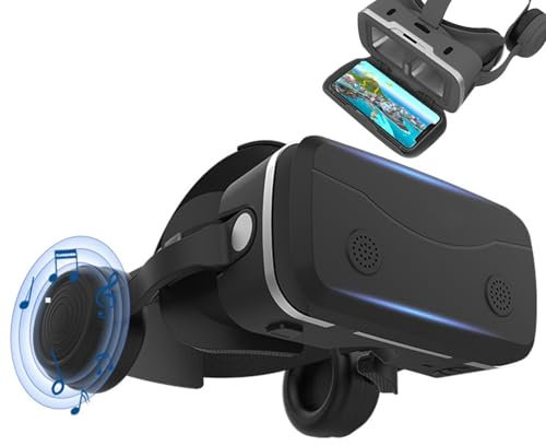 Lunettes de réalité virtuelle 3D - Lunettes de réalité virtuelle - Casque VR de réalité virtuelle pour téléphones portables tout en compatibles avec les smartphones et autres appareils mobiles