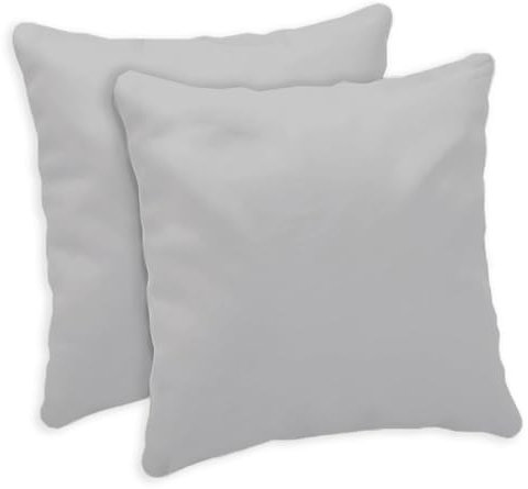 Giovanni Dolcinotti | Juego de 2 Fundas de Cojines para sofá de 40 x 40 cm - Fundas Decorativas para Cojines - 100% algodón - Fundas con Cremallera Oculta - Gris Perla - Modelo Atlanta