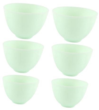 CALLARON 6stücke Silikon Gesichtsmaske Rührschüsseln Diy Haushalt Schönheit Salon Gesichtsschalen Gesichtsmaskenschale Tragbar Schalen