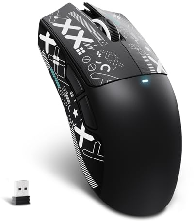 MAMBASNAKE X Attack Shark X11SE Souris Gaming sans Fil-Noir | 22000 DPL,Capteur PixArt PAW3311,BT/2,4G/Filaire,59g Avec Bande,Clics 2000W,Accélération 40G,Batterie Longue,for PC/Mac