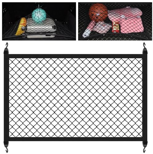 flintronic Red para Maletero de Coche, 60×40cm Red Elástica Maletero Automóvil, Red de Equipaje, para Seguridad de Carga y Almacenamiento, para SUV, Van, Carro Automóviles, Universal