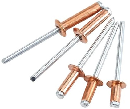 Blindniet 10 STÜCKE Blindniete Flachkopf Stahl/Kupfer Schaft 2,4mm 3,2mm 4,8mm(M2.4 x 4mm)