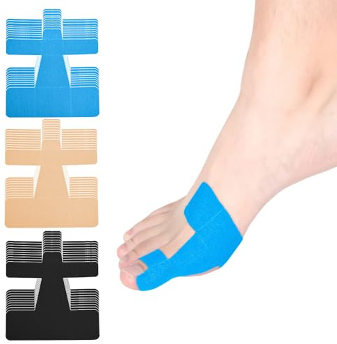 XFSRG 30 Stück Hallux Valgus Sport & Physio Tapes Kinesiotape vorgeschnittene für Fuß und Zeh