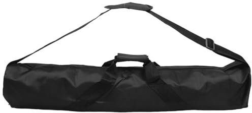 TEHAUX Schwarze Stativtasche aus Oxford mit Schultergurt, Groß | Runde Aufbewahrung, Gepolstert mit Schwamm, für Mikrofonständer und Dreibein, Tragbar