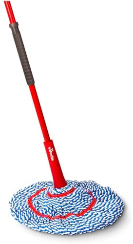Vileda MicroTwist Maxi Mop, rimuove il 99% dei batteri, tampone lucidante, strizzatura a torsione, microfibra, multiuso