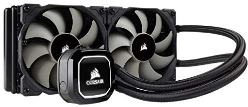 Corsair Hydro H100x Liquid CPU Cooler, Black, White LED, Dual 120 mm PWM Fans, 240 mm Radiator