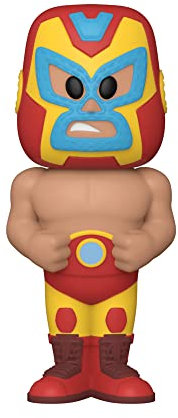 Funko Vinyl SODA, Luchadores, Iron Man, Metallic, 1/6 Odds for Rare Chase Variant, Marvel Comics, Collectable Vinyl Figure, Gift Idea, Official Merchandise, Toys for Kids & Adults