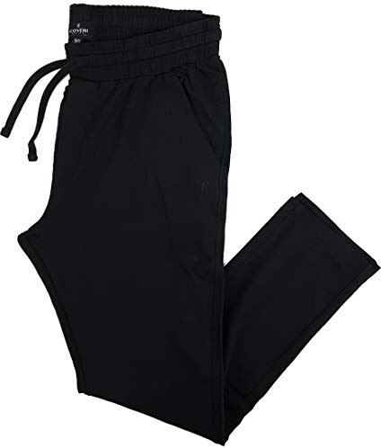 Coveri Pantaloni Tuta Uomo Estivi Fitness Cotone Leggeri Larghi M L XL XXL XXXL (XXL - Nero)