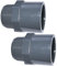 AERZETIX - C51951 - Set di 2 raccordi a pressione/riduttori doppi - per incollare Ø40mm e Ø50mm - filettatura maschio 1 1/4 - in plastica - PN 16 - connettore per tubi