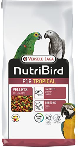 VERSELE-LAGA - NutriBird P19 Tropical - Granulado extrusionado - Alimento Alimento para la cría de Loros - Multicolor - 10kg