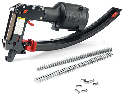 Woodpecker SM66T Pneumatic Clinching Clipper Air Clinch Clip Tool Clips Clipper Clinching Clipper Gun for Fixing Mattress Spring, Traps and Other Fastening (W-SM66T)