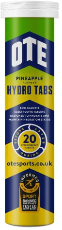 OTE Hydration – Electrolyte Salt Tablets for Runners & Cyclists – Rehydration for Endurance Sport – Tube of 20 (Pineapple, Single Tube)