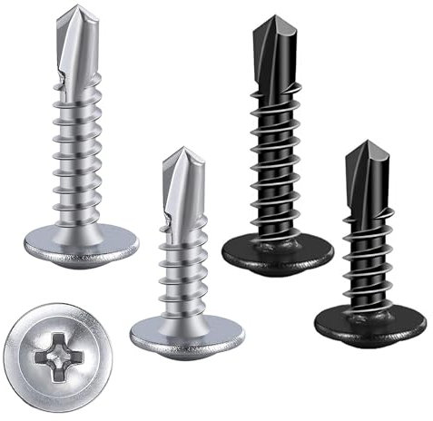 Bohrschrauben M4,2 Selbstschneidend Schrauben Metall 120 Stk Blechschrauben Kreuzschlitz Metallschrauben für Holz Wand Metall 19mm/13mm