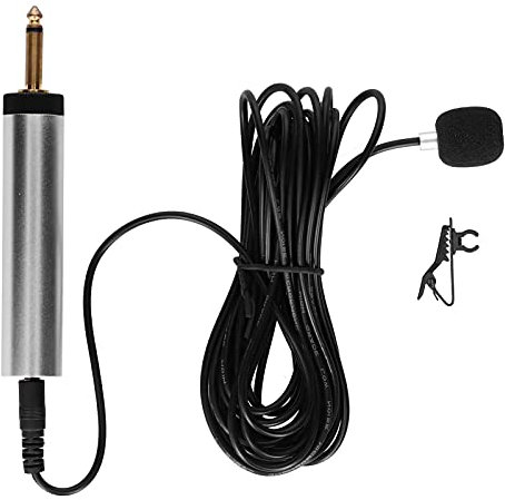 Tissting Micrófono Lavalier Profesional, Micrófono de Solapa con Clip de Metal 360 Grados, Micrófono de Condensador para Guitarra, Saxofón, Trompeta, Violín, Piano para Profesores y Músicos