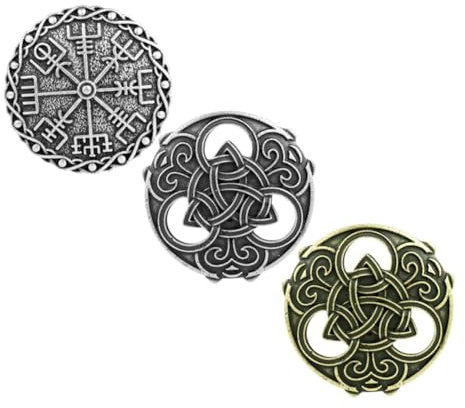GALPADA 3stücke Keltische Wikinger Brosche Vintage Knoten Broschennadel Für Kleidung Corsage Mode Dekorative Pin Für Erwachsene Studenten
