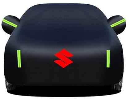QCHIAN Autoabdeckung für Suzuki Jimny (GJ) 2.Gen 2018-2023, Auto Abdeckplane wasserdichte Hagelschutz Atmungsaktiv, Allwetter-Vollgarage Autogarage Abdeckung Staubdicht UV-Schutz,A Black