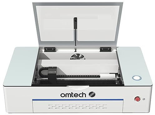OMTech Polar Laser Engraver Cutter, Lightburn Compatible Desktop 50W CO2 Laser Engraving Cutting Machine with 2 Rotary Axes 300x510mm Workbed 5MP Camera Water Chiller Fume Extractor(with Lightburn)
