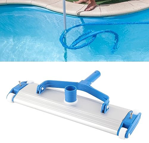 Gedourain Gunite Pool Vacuum Head,Aluminum Alloy Vacuum Cleaner Brush,18 Inch Brush Dirt Suction Vacuum Head Brush Supplies for Swimming Pool