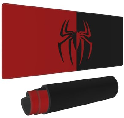 Keebik Gaming Mouse Pad, Spider Red Pattern Mouse Pad 11.8x23.6Inch Large Extended Computer Mouse Mat Keyboard Full Desk Mousepad for Gaming, Office, Home