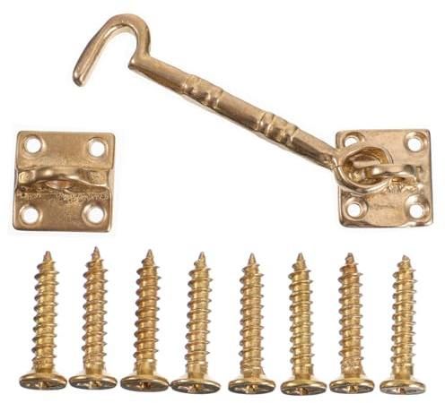 Homoyoyo Storm Window Hook Practical Window Buckle Chinese Style Antiqued Copper Vintage Door Buckle Wide Range of Uses