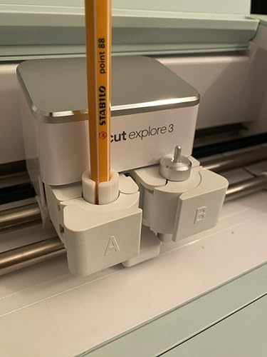 Stifthalter Adapter kompatibel mit Cricut Maker/Maker3 Explore 1-3 und Air 1-2 für Stabilo 0.4 Point88 Stifte (Weiß)