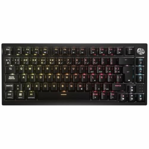 Corsair K65 Plus Wireless 75% RGB Tastiera Meccanica di Gioco Intercambiabile a Caldo - Interruttori Touch MLX Fusione Prelubrificati - PBT Keycaps - QWERTY ES - Nero