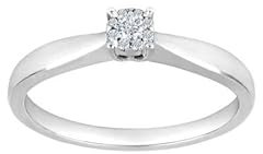 JC Trauringe Damenring Solitär-Ring 585 Weißgold Verlobungsring mit Diamanten Vorsteckring 110 025BR6 (51 (Ø16,2 mm), 0.07)