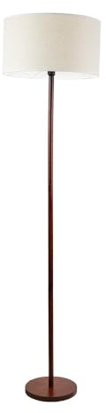 ValueLights | Tripod Dark Wood Floor Lamp with White Trim Drum Shade Living Room Lounge Light | Floor Lamps, Home Décor & Improvement Essential