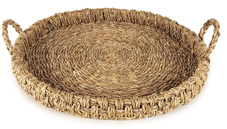 Olly & Rose Extra Large Tray 58cm - XL Handwoven Sea Grass Tray for Coffee Tables and Dining Room Tables Premium Room Decor for Display Serving