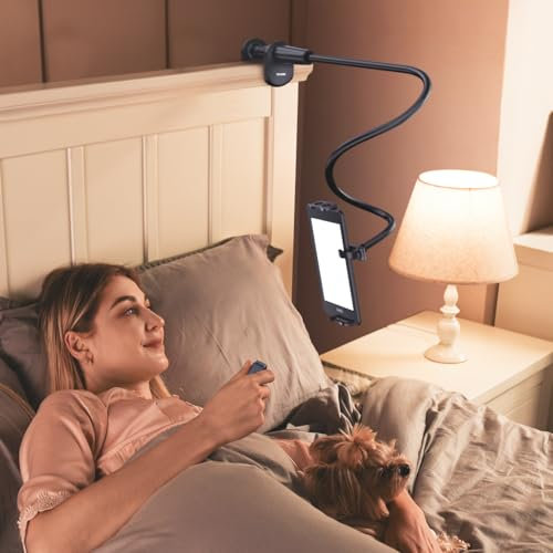 Tryone Soporte Tablet e Ebook y Page Turner para Kindle Lectura en Cama, Porta Libro Electrónico con Brazo Flexible, eReaders Accesorios Compatible con Kindle Paperwhite/Oasis/Kobo/Pocketbook/Tolino