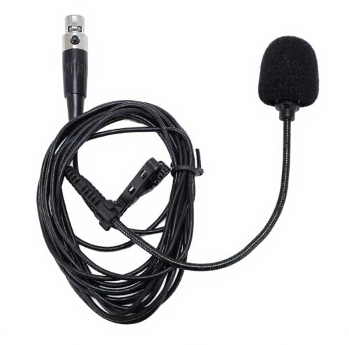Zunate Microphone Lavalier, Micro Cravate Omnidirectionnel 3 Broches Mini XLR à Pince avec Clips et Pare-Brise