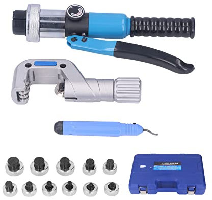 ZMJGLL Kit d'outils d'expansion de Tube hydraulique,Kit d'outils d'expansion de Tube hydraulique Sertissage Compact avec coupeuse pour tuyaux de 3/8 à 1?5/8 Pouces,Coupe-Barres d'armature