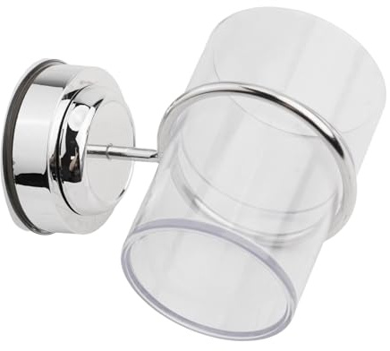 Portaspazzolino da bagno con ventosa ed elegante finitura in acciaio inox