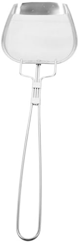 TOBBOMEY Schiumarola Frittura in Acciaio con Manico Lungo Cucchiaio Colino Rete Fine per Filtrare Olio e Setaccio per Cucina e Frittura Protezione Anti-scottatura