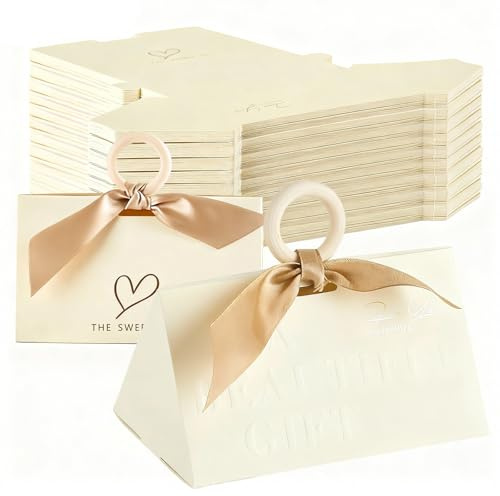 30 Stück Geschenkboxen für Hochzeit & Party – Kleine Pralinenschachteln zum Selbstfalten, Mini Geschenkschachteln für Geburtstag, Taufe, Babyparty, Weihnachten,Wiederverwendbare.