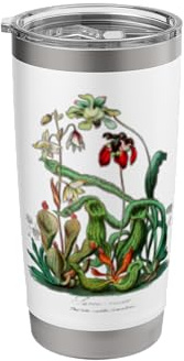 Vintage Sarracenia Botanical Carnivorous Plants Stainless Steel Insulated Tumbler