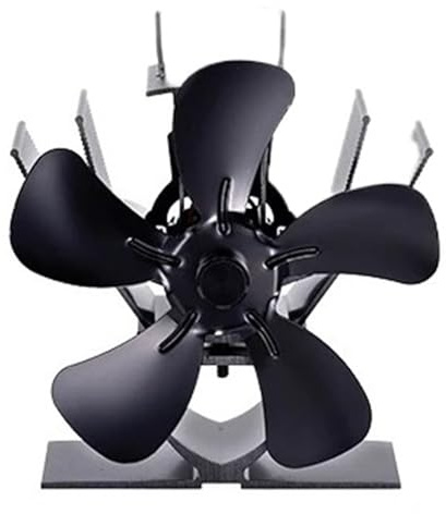 Ventilatore For Stufa Alimentato A Calore A 5 Pale Mini For Caminetto Bruciatore A Legna For Ecologico Termoventilatore For Silenzioso Distribuzione Efficiente Del Efficienza Termica(Fireplace Fan)